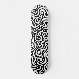 Skate Abstrato 041211v3 - Branco em preto