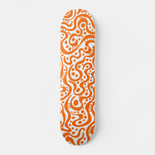 Skate Abstrato 041211v3 - Laranja em branco