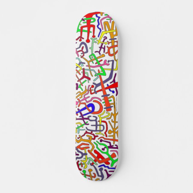 Skate ABSTRATO ARTBOARD (fundo branco) (Frente)
