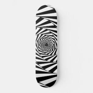 Skate Abstrato Black & White Swirl Spirway Art