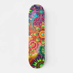 Skate Abstrato Boho do Padrão Retroativo Funky