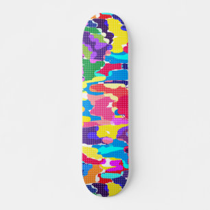 Skate Abstrato brilhante multicolorido