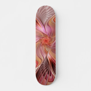 Skate Abstrato Butterfly Fantasy Fractal Arte Colorida