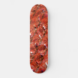 Skate Abstrato claro vermelho com manchas e estilo torto