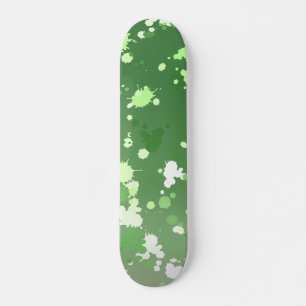 Skate Abstrato de abertura da pintura do Limão verde