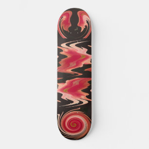Skate Abstrato de antracite laranja