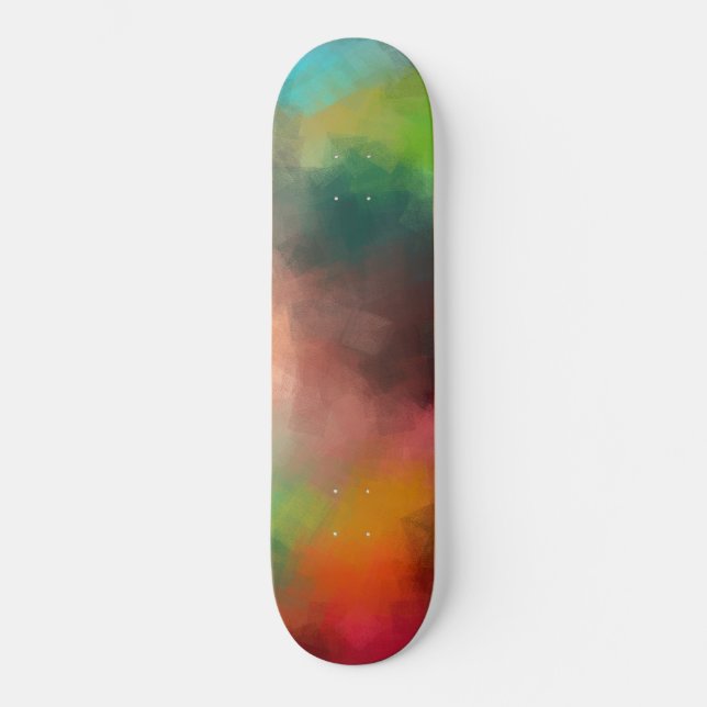 Skate Abstrato de arte colorida com Modelo personalizado (Frente)