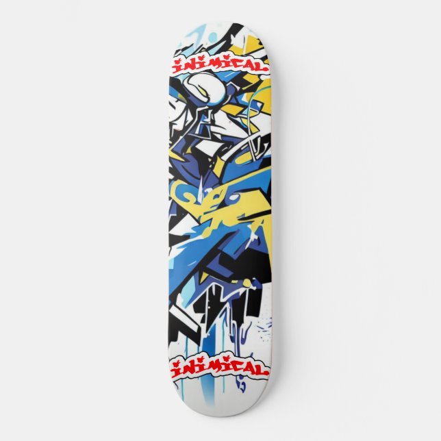 Skate Abstrato de Grafite de estilo selvagem (Frente)