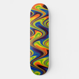 Skate Abstrato de multicores onduladas