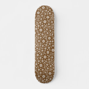 Skate Abstrato de roda de estrela - Noz na madeira