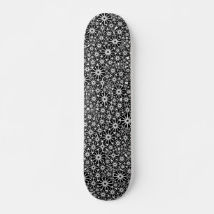 Skate Abstrato de roda de estrela - Preto em branco