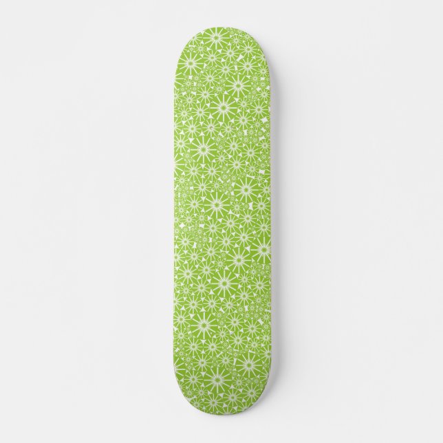 Skate Abstrato de roda estelar - Verde marciano em branc (Frente)