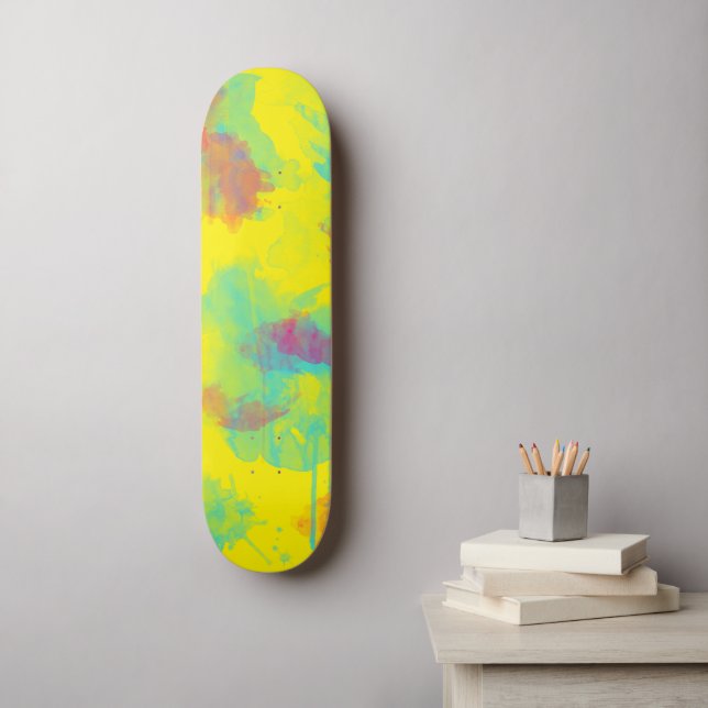 Skate Abstrato de verão Colorido divertido Salpicos de a (Arte de parede)