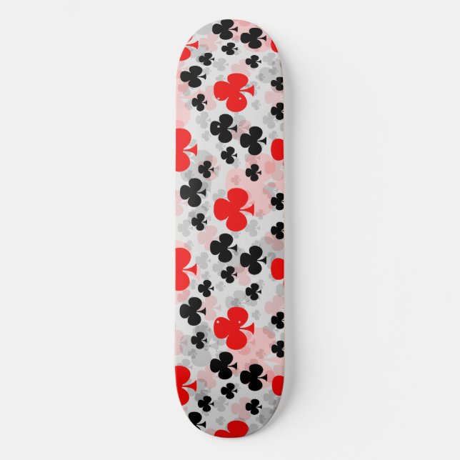 Skate Abstrato do Red Black Clover Club - Padrão Design (Frente)