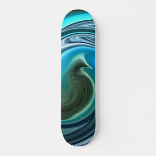 Skate Abstrato Dove No Quadro De Aqua