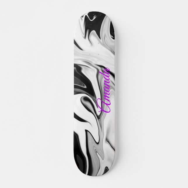 Skate Abstrato elegante retro cores (Frente)