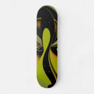 Skate Abstrato em amarelo e preto
