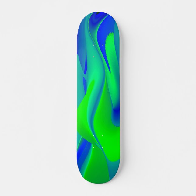 Skate Abstrato em azul verde (Frente)