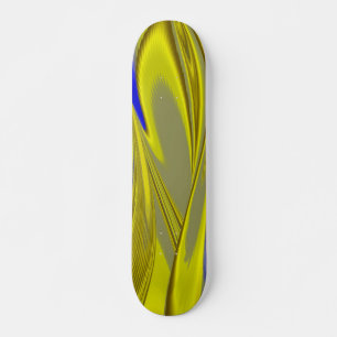 Skate Abstrato em dourado-gelb blau