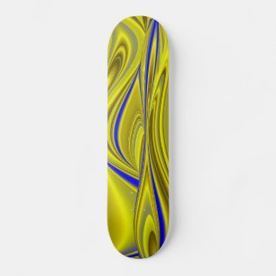 Skate Abstrato em dourado-gelb blau