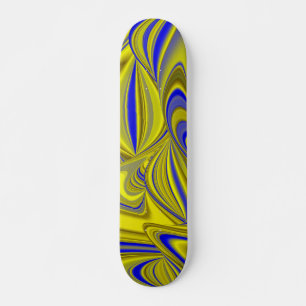 Skate Abstrato em dourado-gelb blau