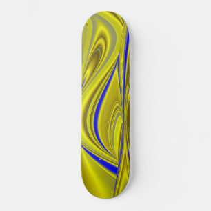 Skate Abstrato em dourado-gelb blau
