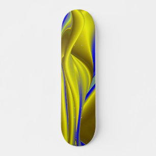 Skate Abstrato em dourado-gelb blau