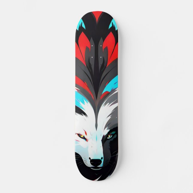 Skate Abstrato Fox Face (Frente)