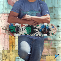 Abstrato Geométrico com placas de Grafite Negrito