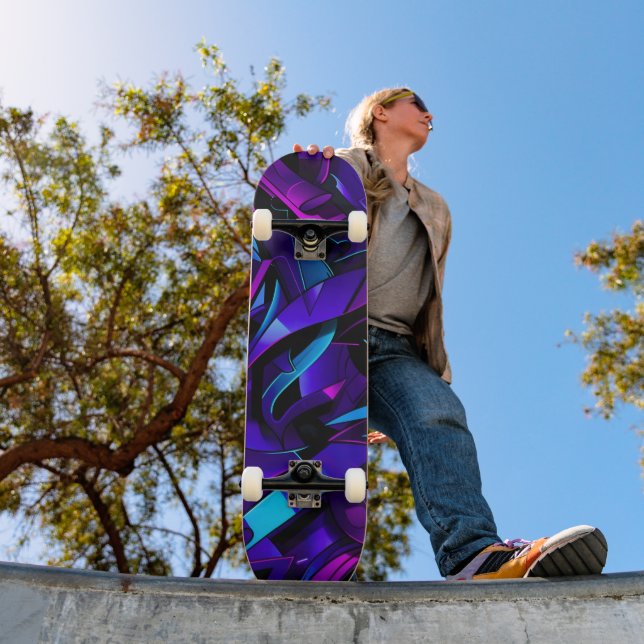 Skate Abstrato Grafite Street Swirl (Ao ar livre 1)
