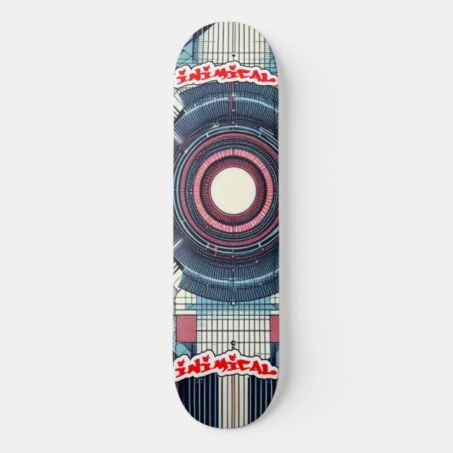 Skate Abstrato Japonês Minamlist Futurística Inimitada (Frente)