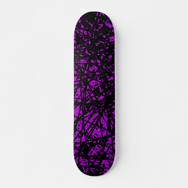 Skate Abstrato Linhas - Roxo (Frente)