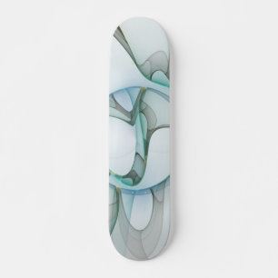 Skate Abstrato moderna Cinza azul-turquesa
