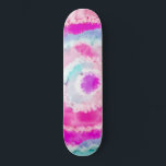 Skate Abstrato Moderno Pintura Branca Rosa Cor-de-Rosa<br><div class="desc">Esta abstrato e peça de arte moderna é perfeita para o hipster da moda. Apresenta um padrão de cor-de-gravata, moderno e pintado à mão, rosa, azul, roxo e branco. É boêmico, legal e único! ***NOTA DE DESIGN IMPORTANTE: Para qualquer solicitação de design personalizada, como solicitações de correspondência de produtos, alterações...</div>