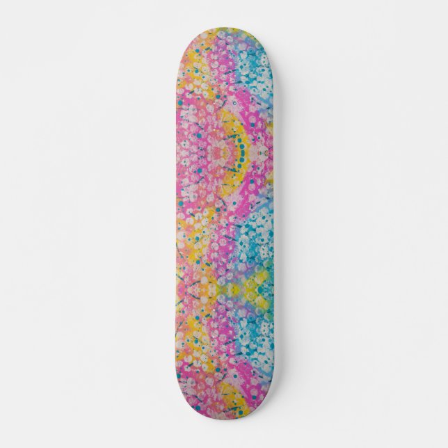 Skate Abstrato Multicolor Design (Frente)