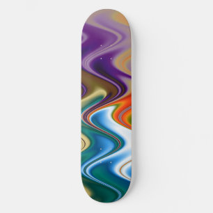 Skate Abstrato Multicolor Ondulado