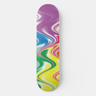 Skate Abstrato Multicolorido Ondulado