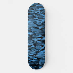 Skate Abstrato - Padrão Azul Preto