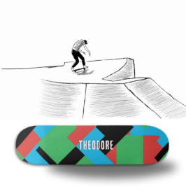 Skate Abstrato personalizado bloqueia o Gamer Teenage Bo