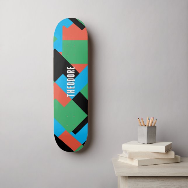 Skate Abstrato personalizado bloqueia o Gamer Teenage Bo (Arte de parede)