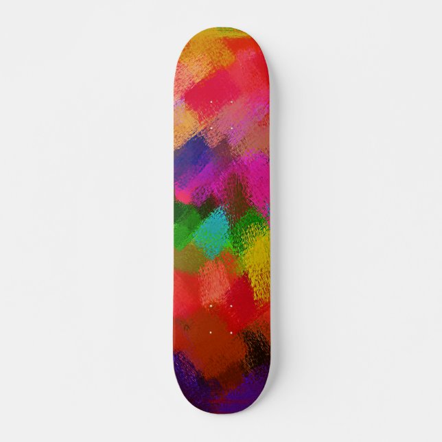 Skate Abstrato pintura de cores nº 3 (Frente)