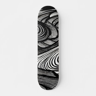 SKATE ABSTRATO PRETO E BRANCO