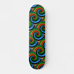 Skate Abstrato Rainbow Swirls