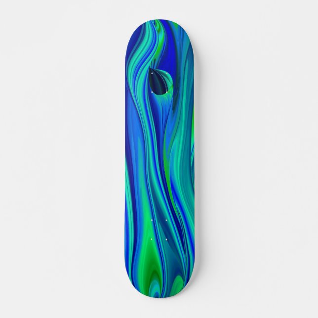 Skate Abstrato regenbogen em grün lila blau (Frente)