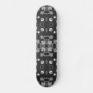 Skate Abstrato retro floral cinzento do art deco