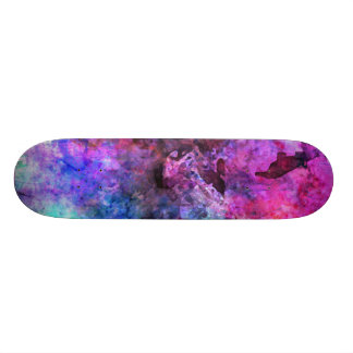Skate Abstrato roxo fabuloso da aguarela
