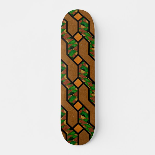 Skate Abstrato Shimmy Wood Patterno (Frente)