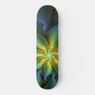 Skate Abstrato Star, Ouro Verde brilhante Arte Fractal