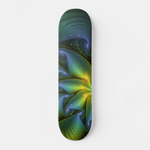 Skate Abstrato Star, Ouro Verde brilhante Arte Fractal