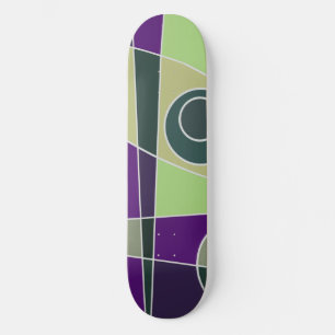 Skate Abstrato surfing Green Purple